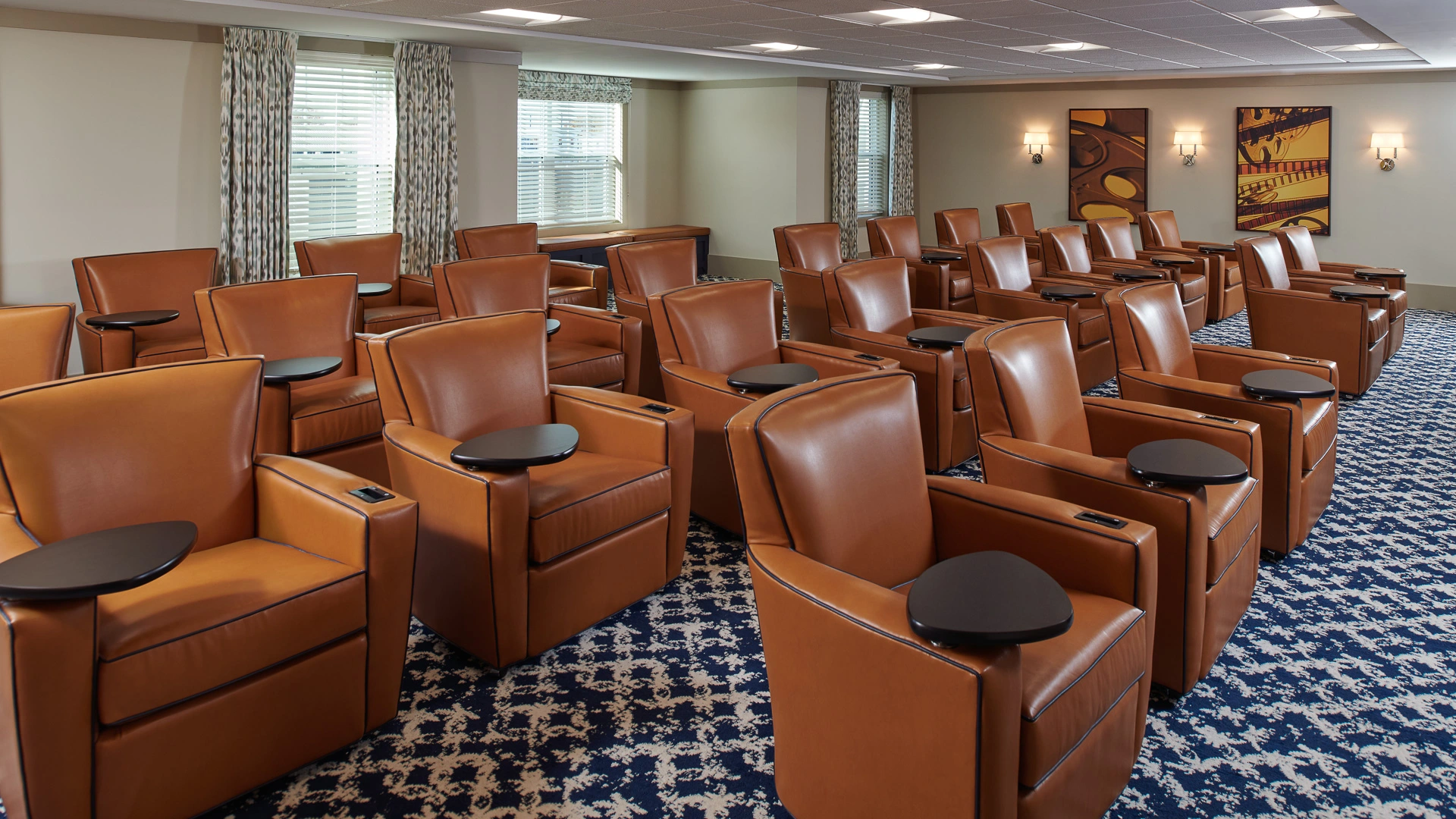 A theater at a senior living community at American House in Bloomfield Hills, MI