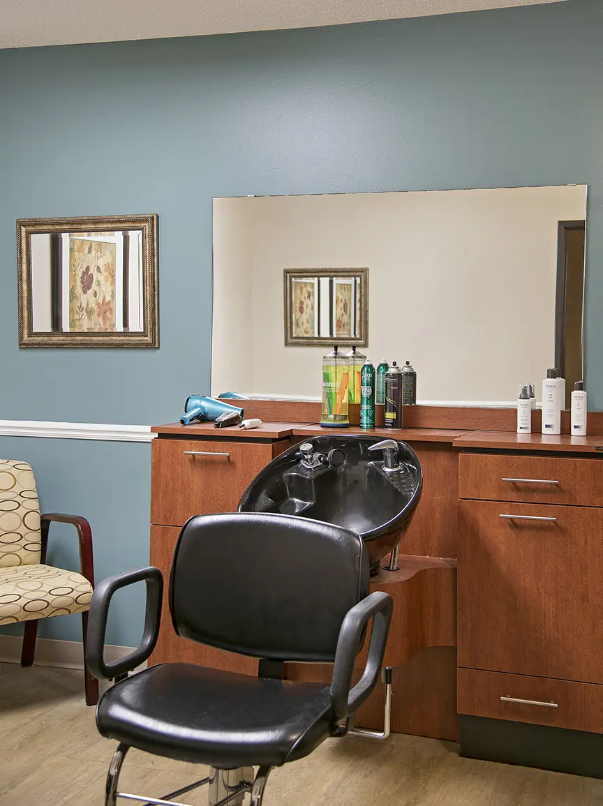 Salon at American House Livonia, an assisted living community in Livonia, Michigan