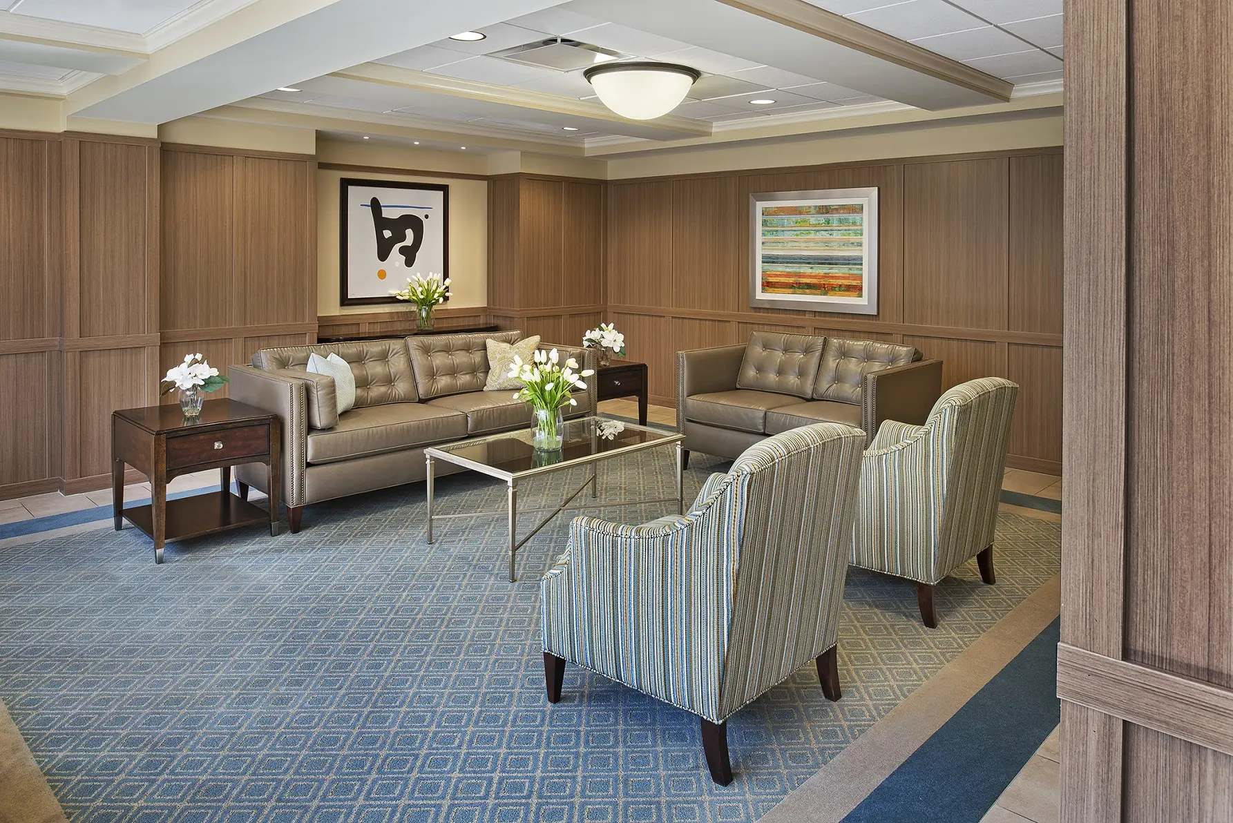 Lobby at American House Cottage Grosse Pointe Elder Home