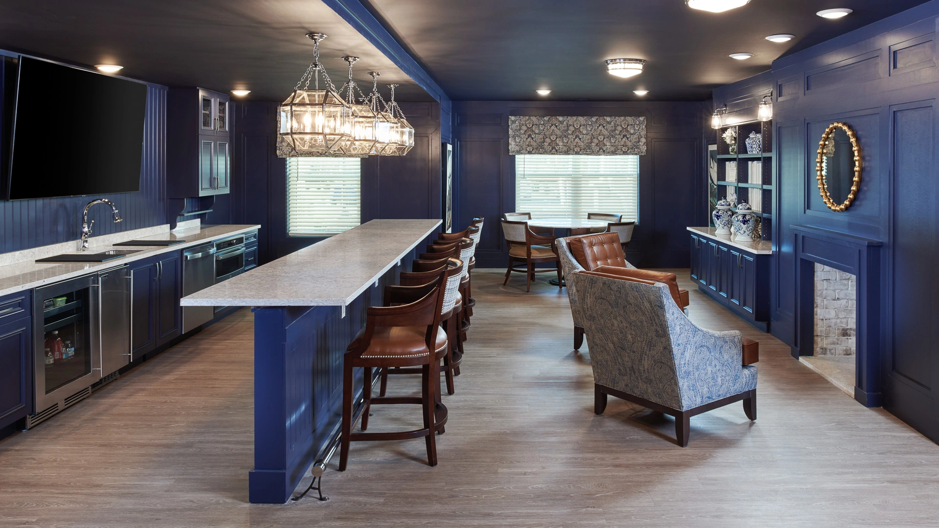 A bar and bistro at a retirement home in Bloomfield Hills, MI