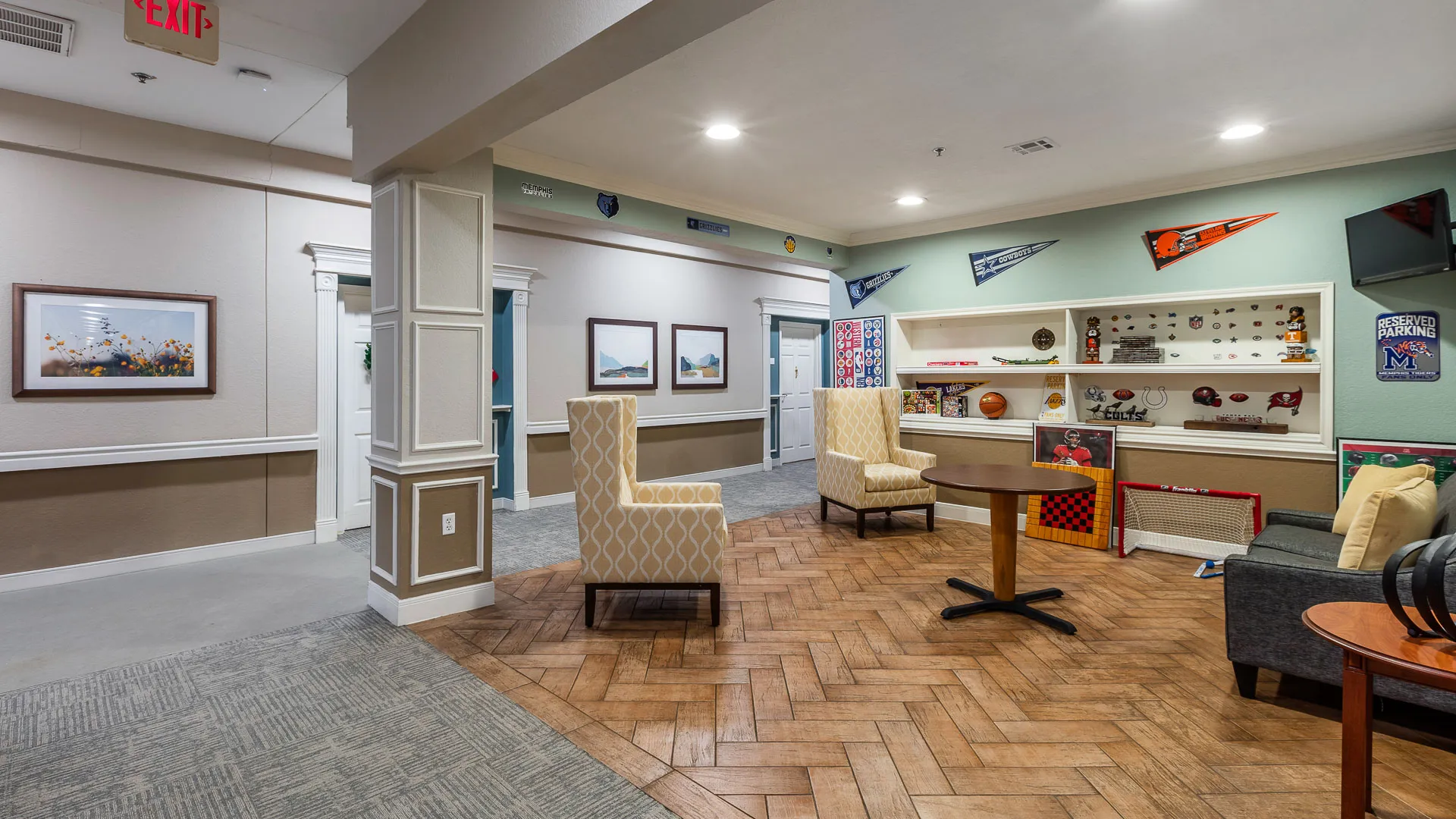 Sports nook at American House Bartlett
