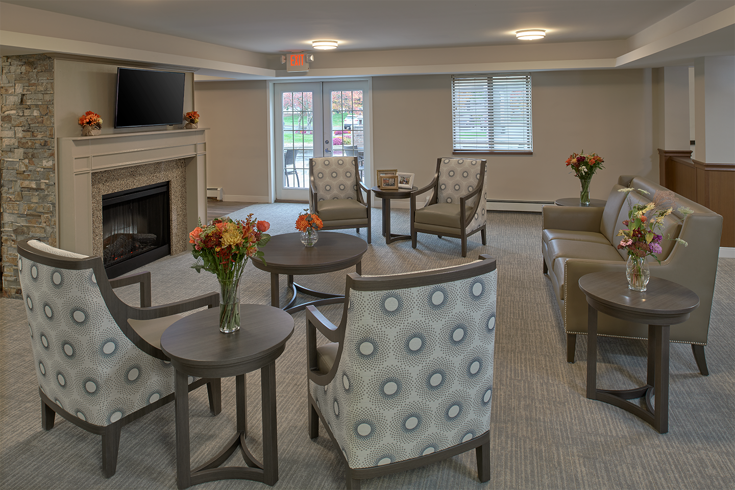 Common area of American House Grand Blanc, an assisted living community in Genesee County, Michigan.