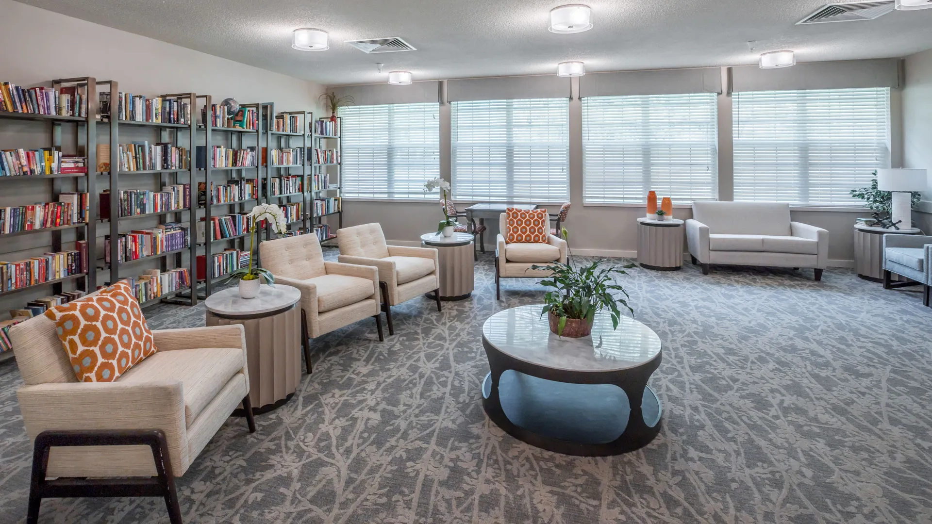 Library at American House Johnson City Assisted Living Facility