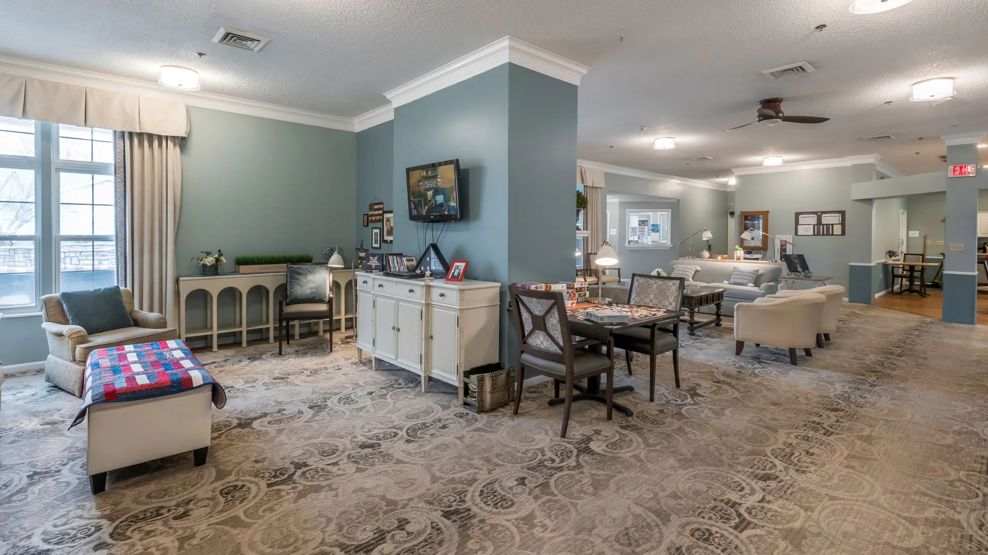 Puzzles and games at American House Lebanon assisted living and memory care facility