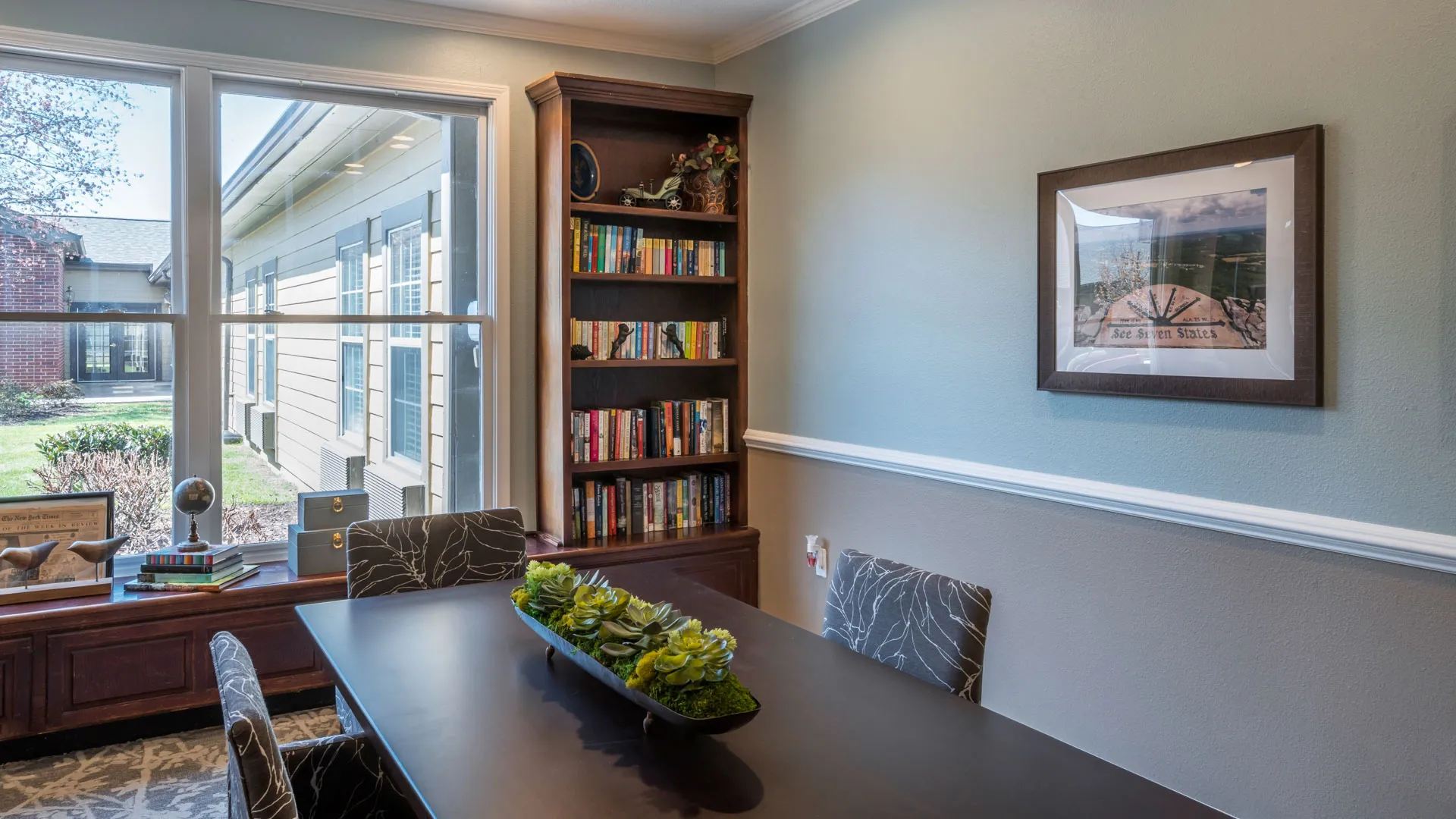 Library and Meeting Room at American House Shallowford, an Assisted Living and Memory Care Facility