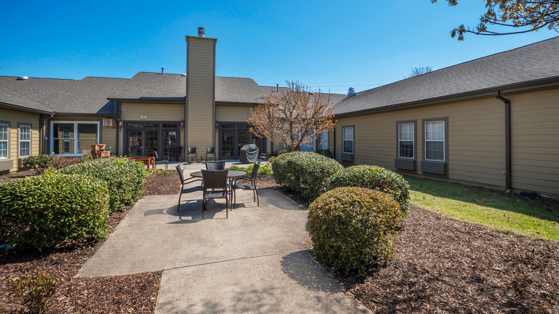 Patio at American House Shallowford, an Assisted Living and Memory Care Facility