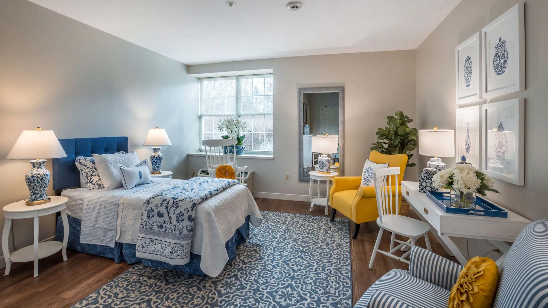 Model Bedroom at American House West Knoxville Assisted Living Facility