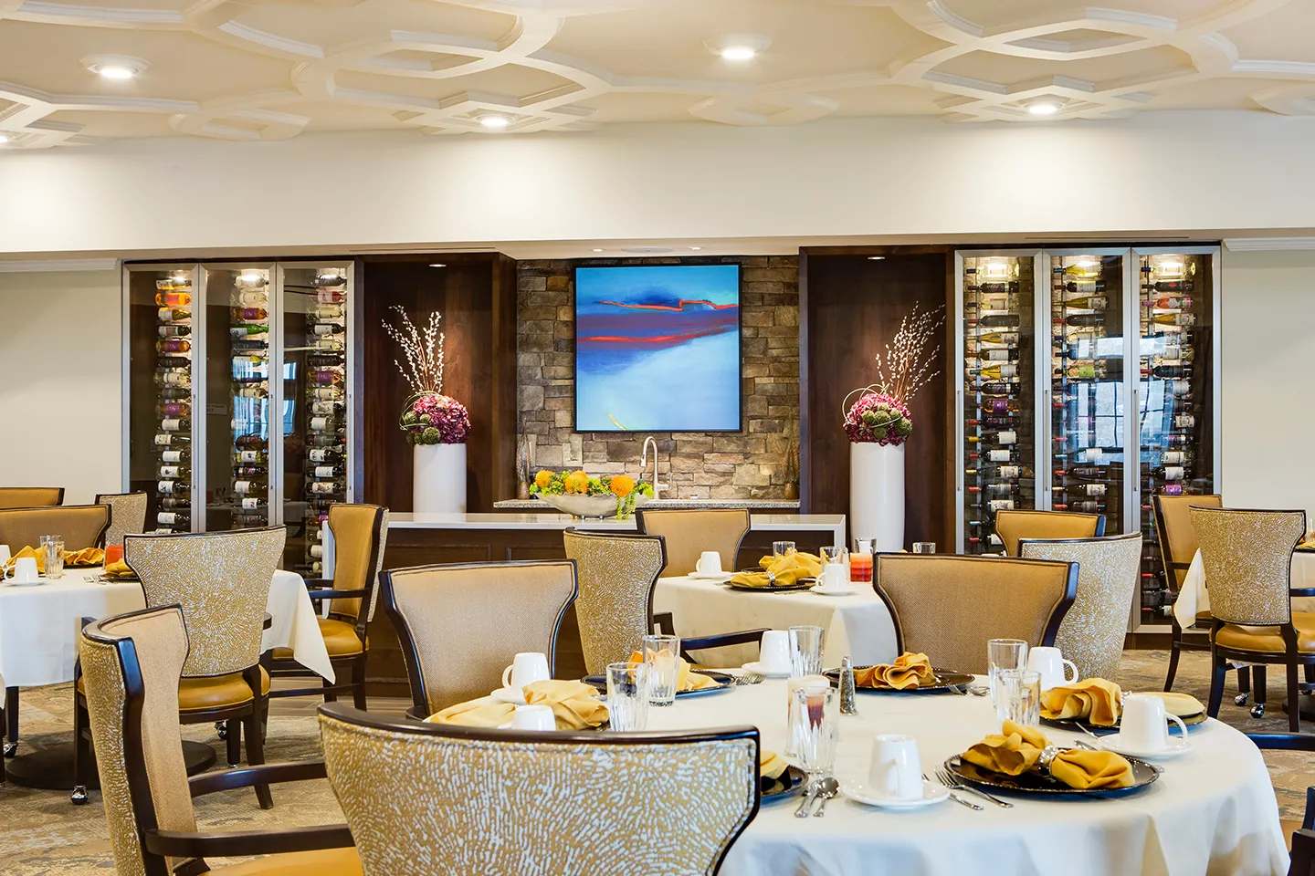 Dining Room at American House Burlington Creek Assisted Living and Memory Care