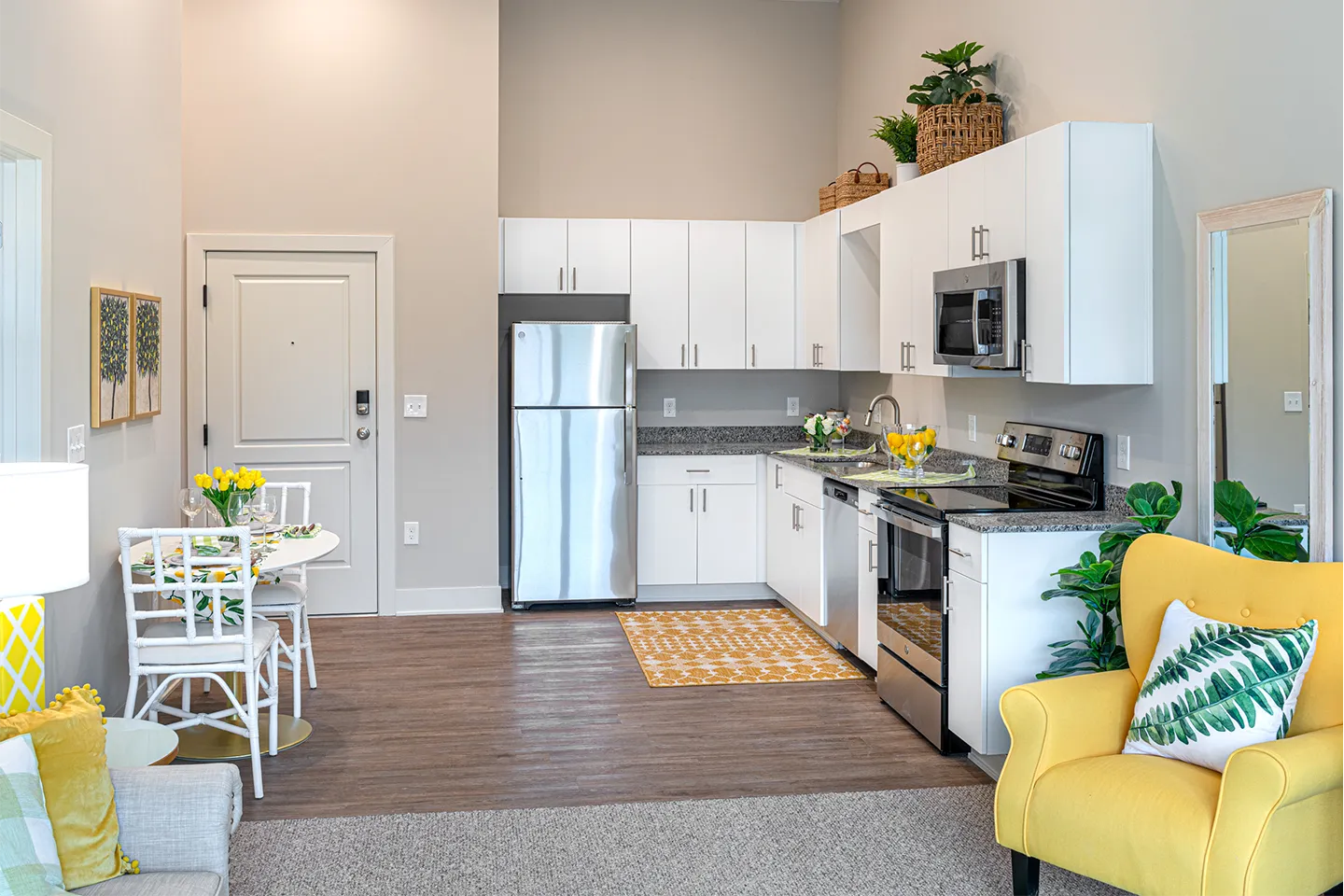kitchen at assisted living facility in lansing