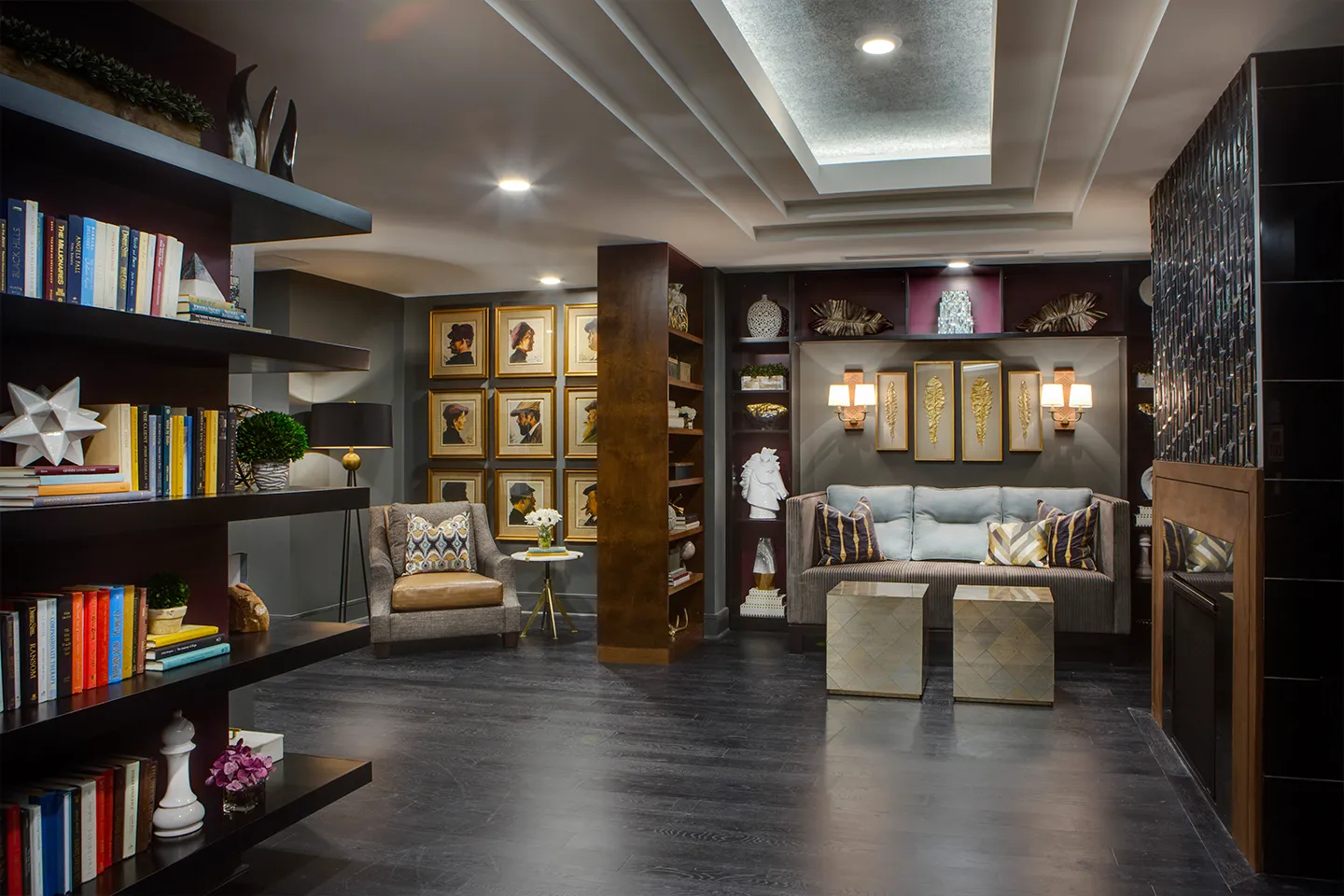Library at American House Town and Country, an assisted living community in Town and Country, MO
