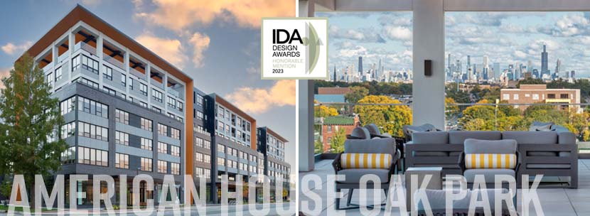 American House Oak Park receives honorable mention from the International Design Awards.