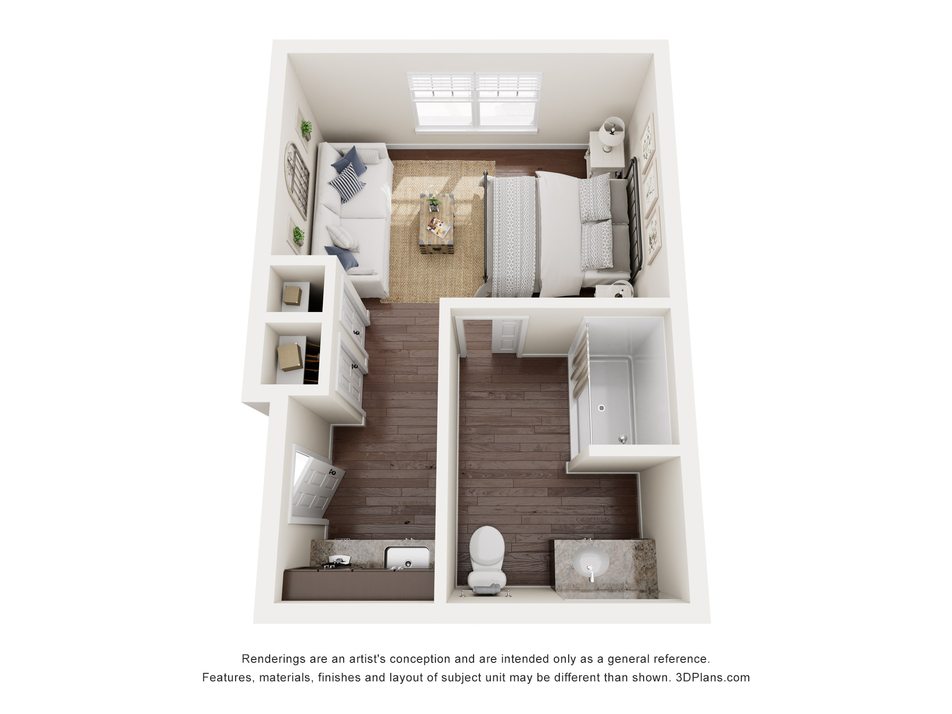 Memory Care Studio Floor Plan at American House Burlington Creek