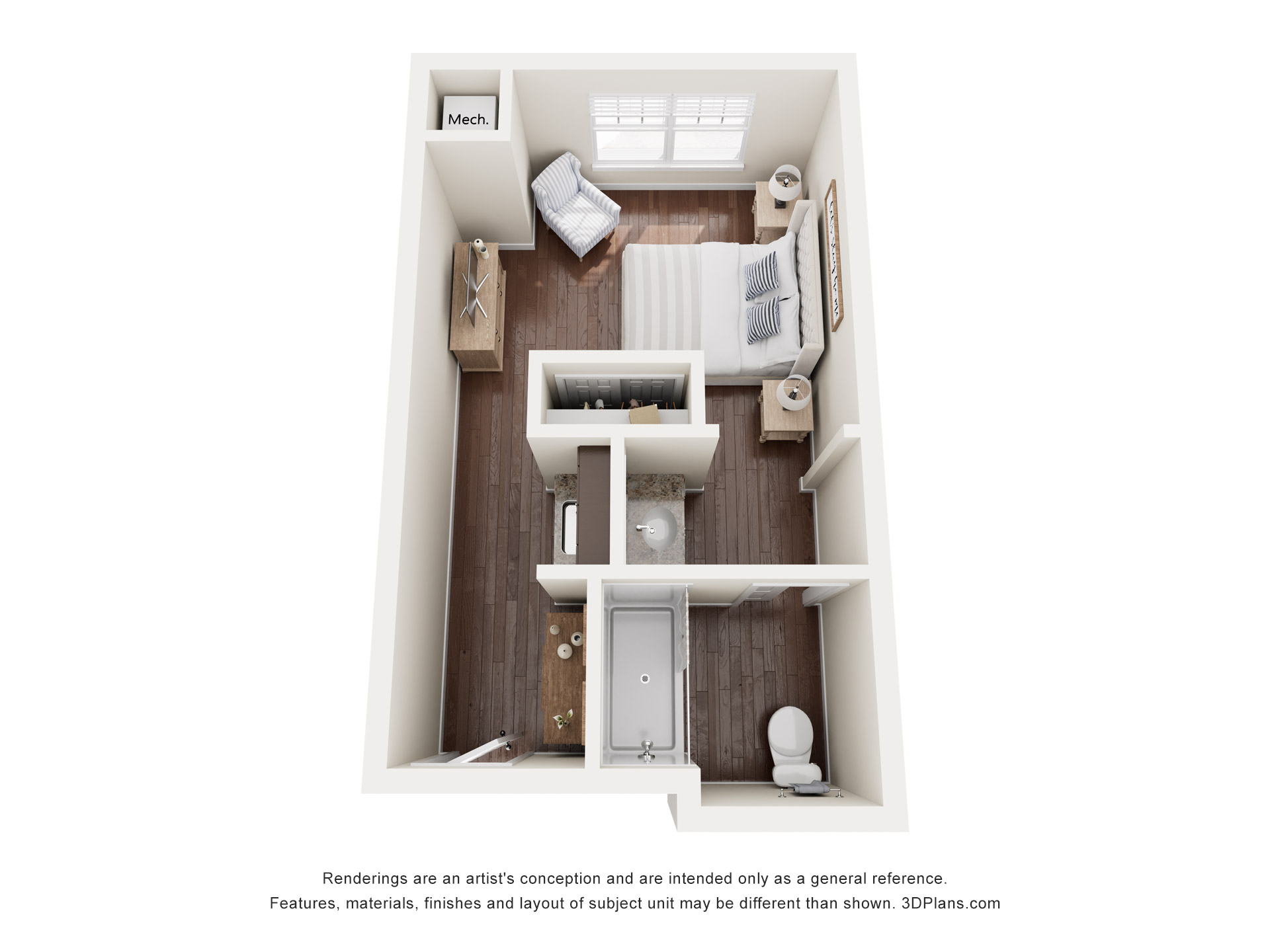 Memory Care Studio Floor Plan at American House Town and Country