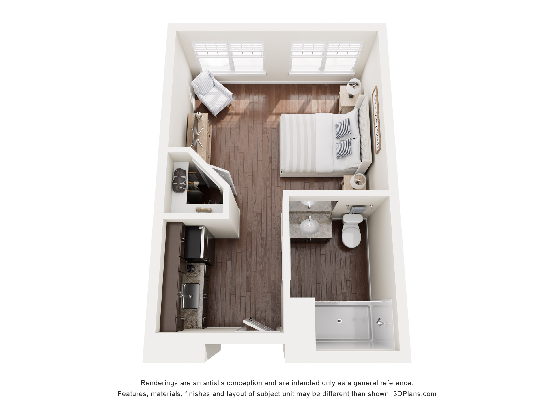 Assisted Living Studio Floor Plan at American House Wildwood Village
