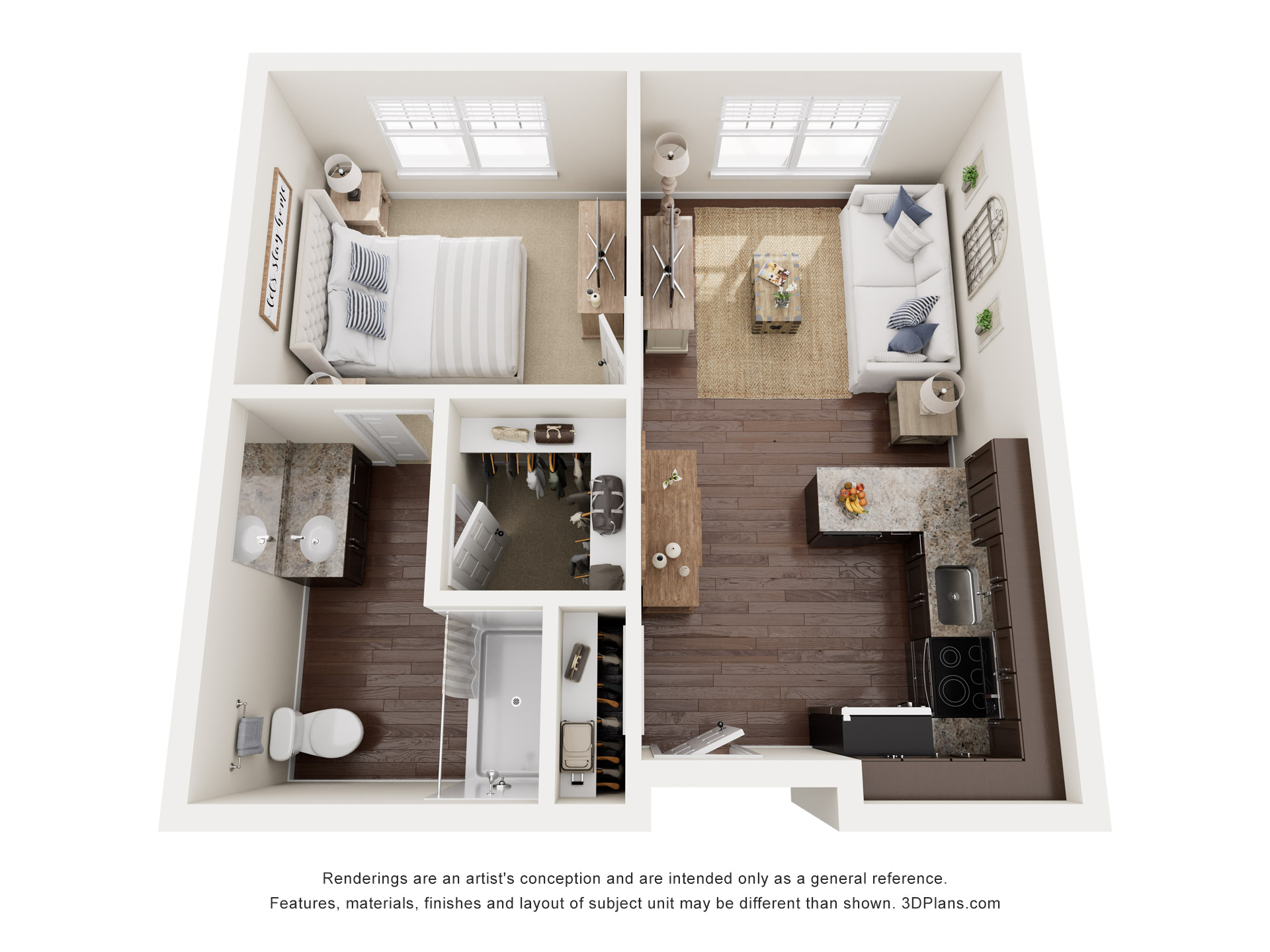 Assisted Living 1 Bedroom Floor Plan at American House Wildwood Village