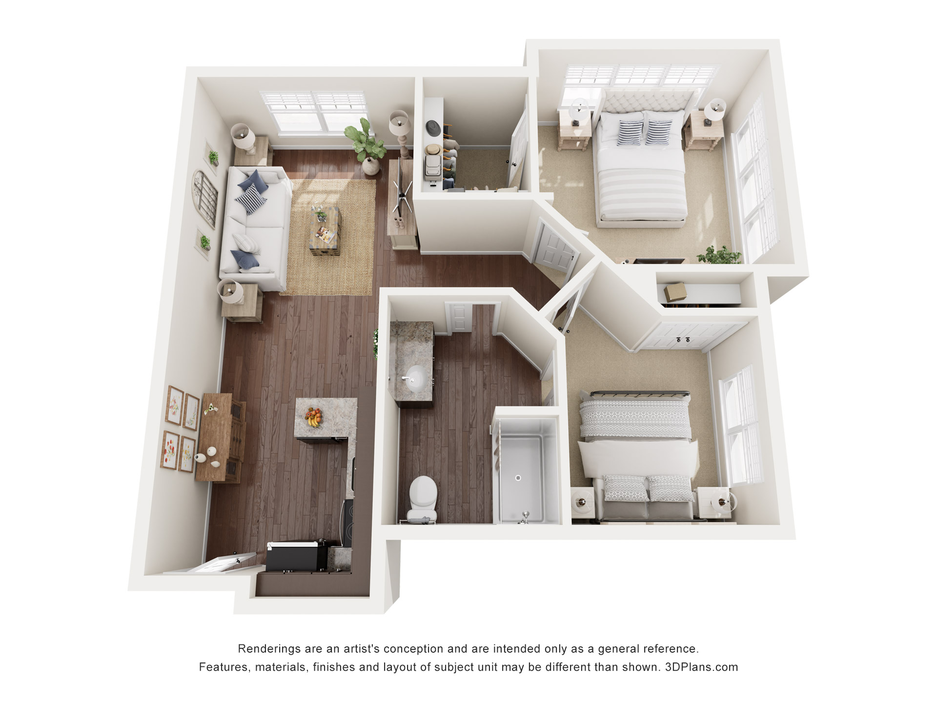 Assisted Living 2 Bedroom Floor Plan at American House Wildwood Village