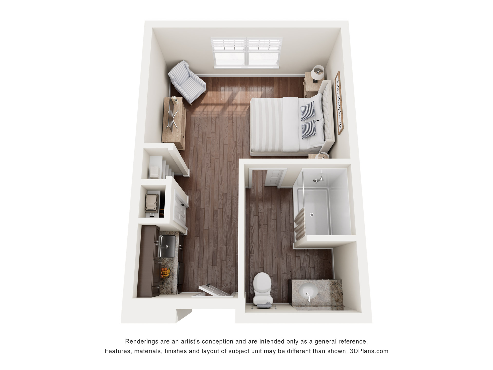 Memory Care Studio Floor Plan at American House Wildwood Village