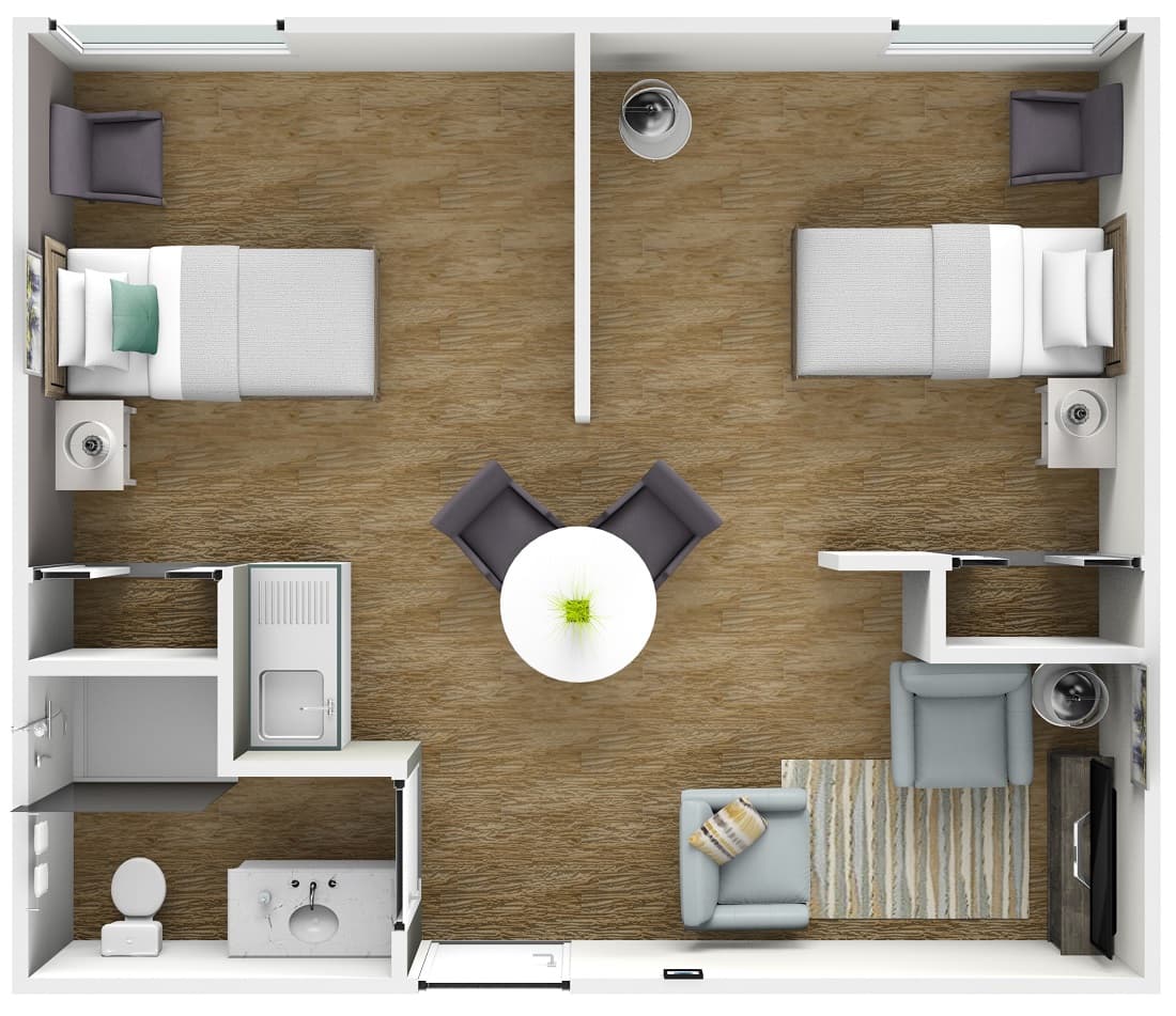 American House Assisted Living in Brentwood 2 bdrm apt