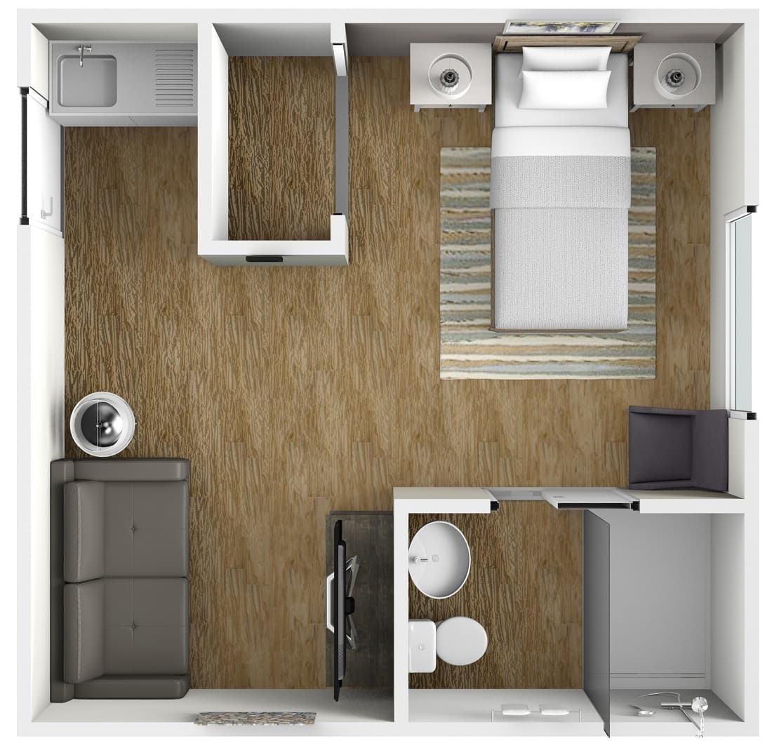Assisted Living Suite Floor Plan at American House Lebanon