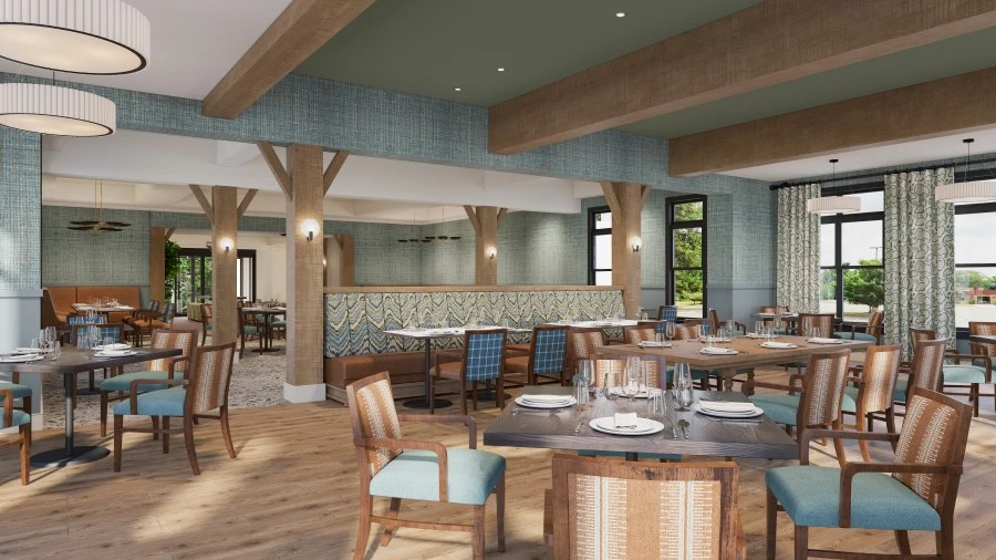 Dining room area at American House Senior Independent Living Home