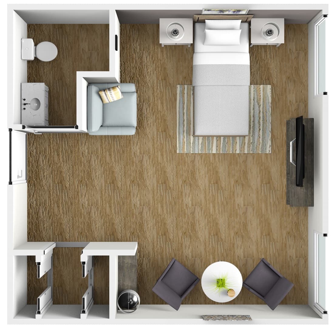 Suite Floor Plan at American House Shallowford Assisted Living and Memory Care
