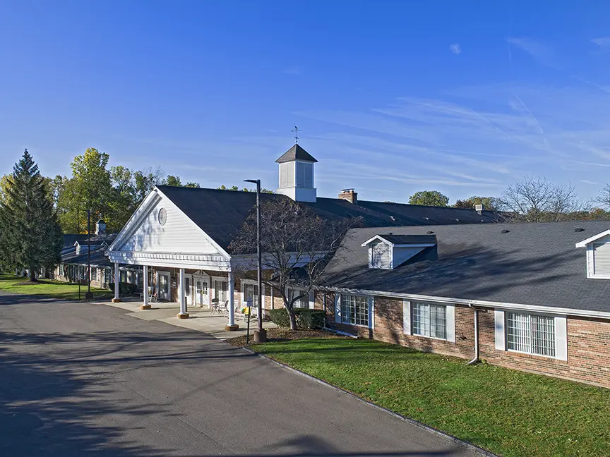 Exterior shot of American House Livonia, a senior living community in Livonia, Michigan