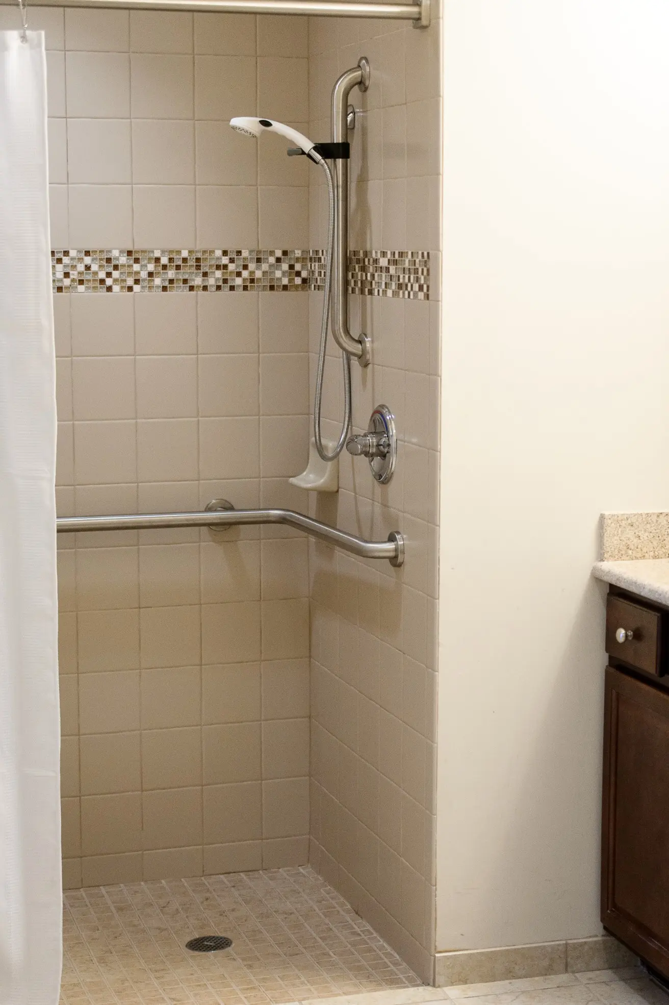 Bathroom of a senior apartment at a senior living community in Niceville, FL