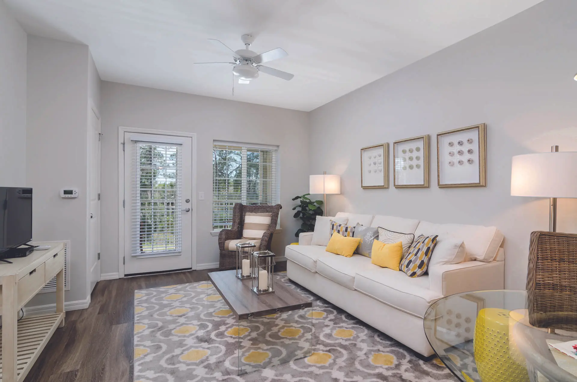 Family room of a senior apartment at a senior living community in Bonita Springs, FL