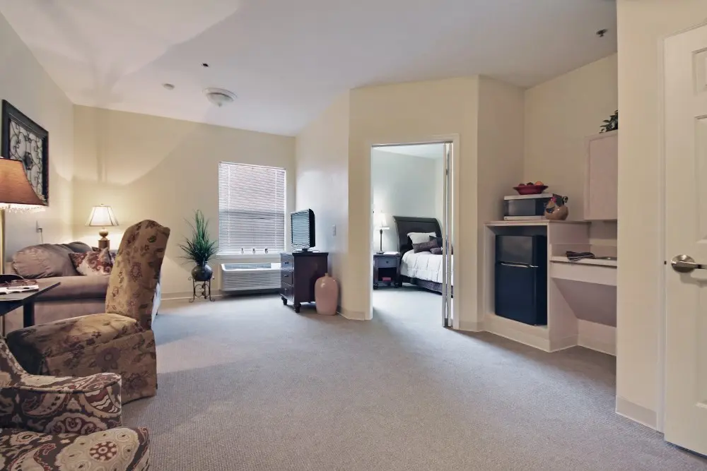 American House Brentwood assisted living and memory care inside 1 bedroom
