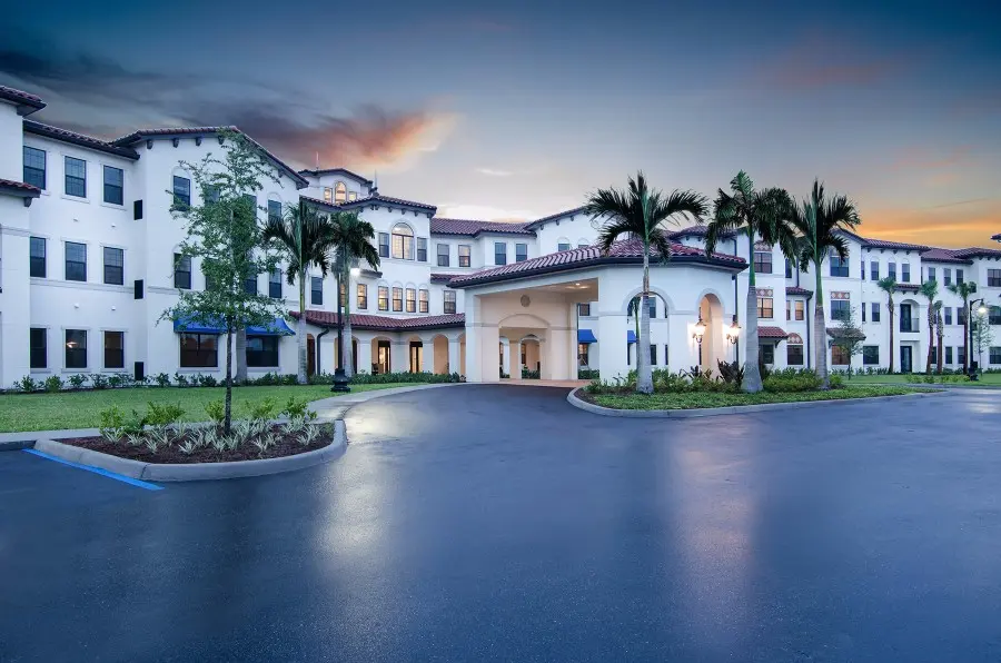 Rendering of the exterior of a senior living community in Estero, FL