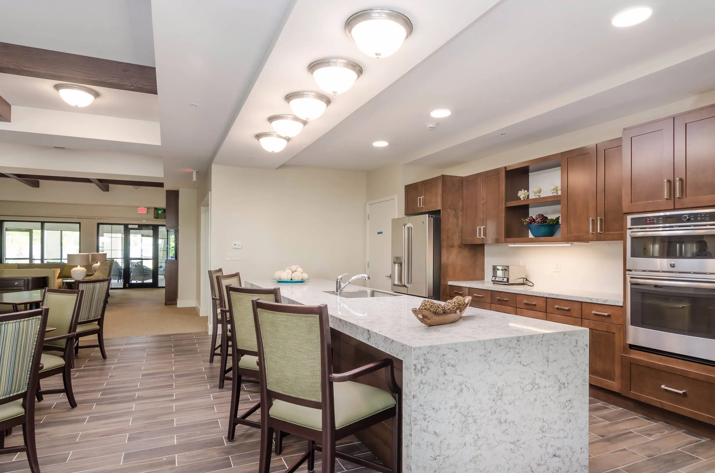 Common area at American House Coconut Point, a senior living community in Estero, FL