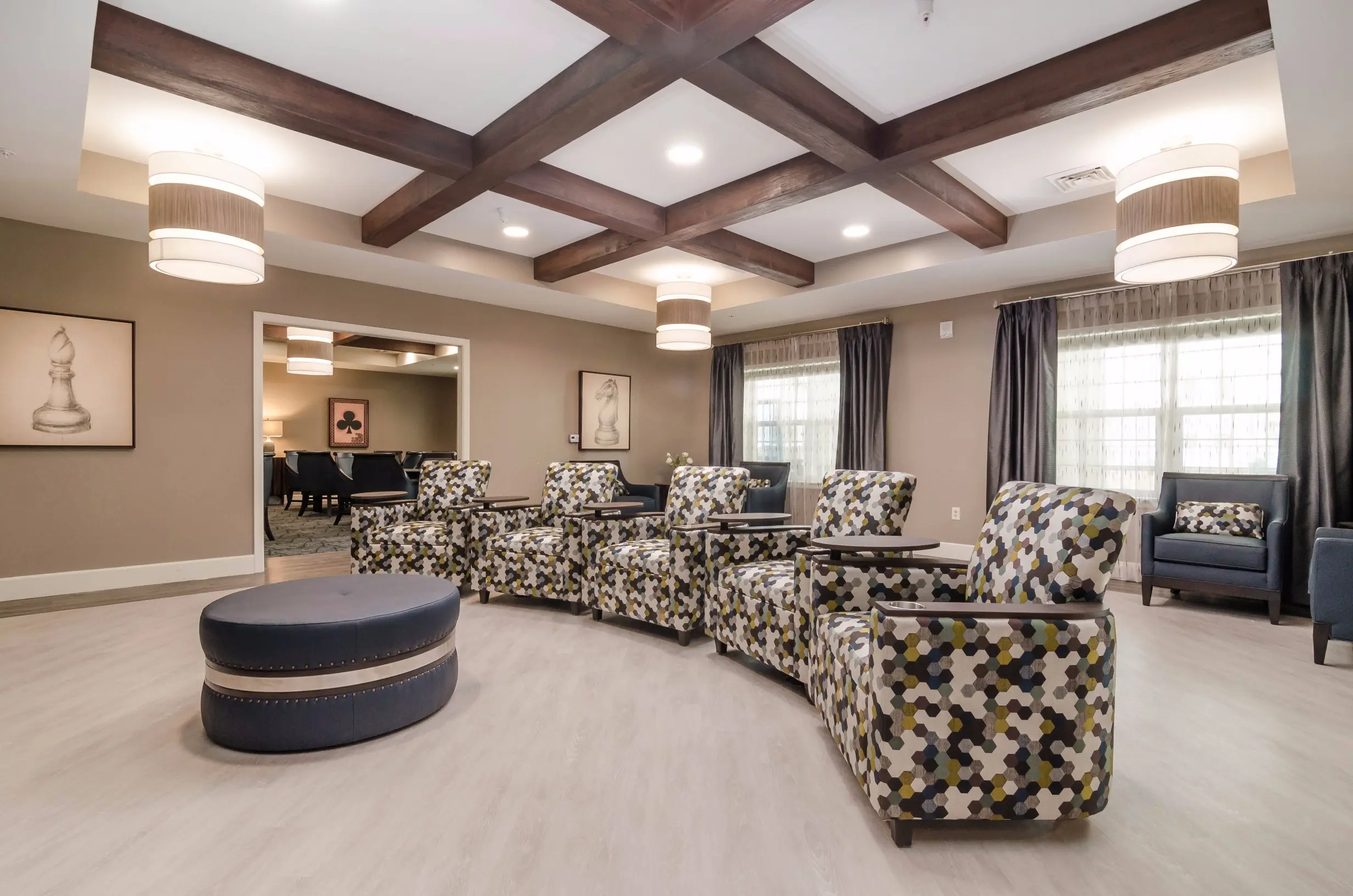 Common area at American House Coconut Point, a retirement community in Estero, FL