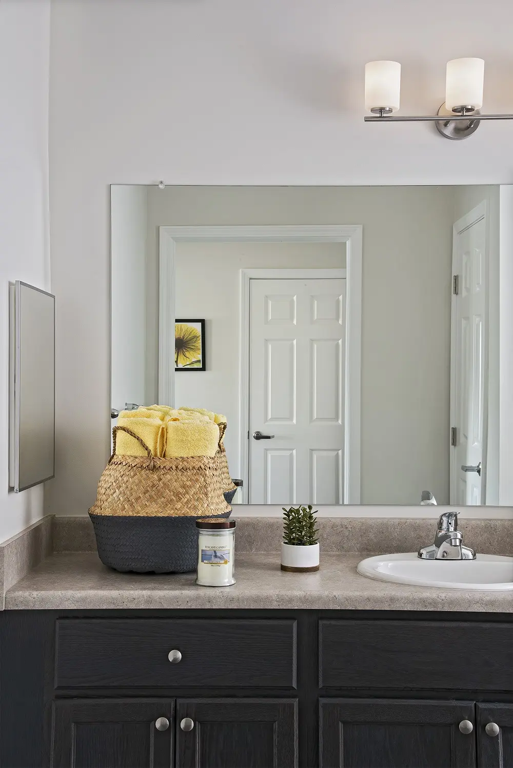 Bathroom of a senior apartment at American House East I Villas, an Independent senior living community in Roseville, Michigan