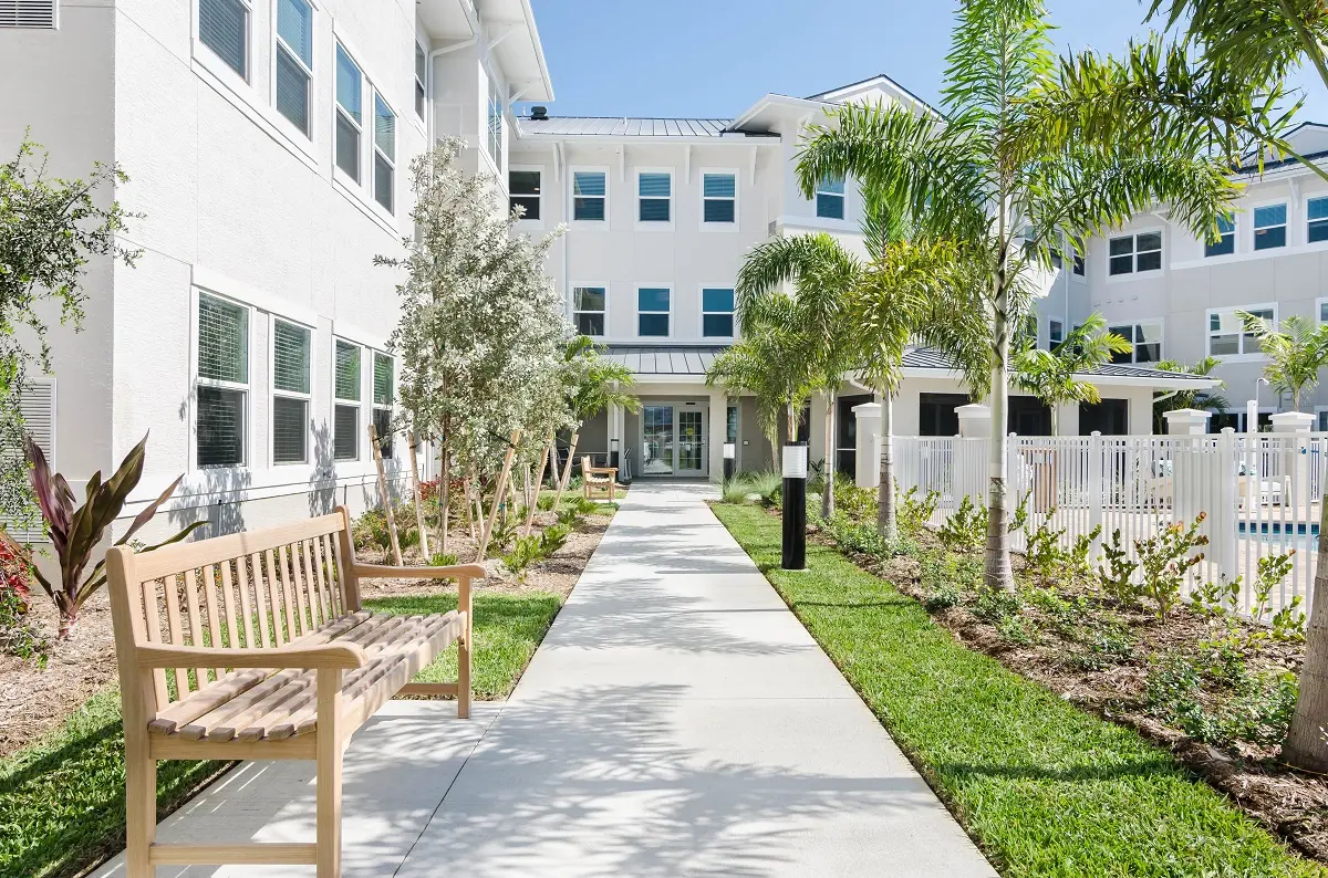 Walking path at American House Fort Myers