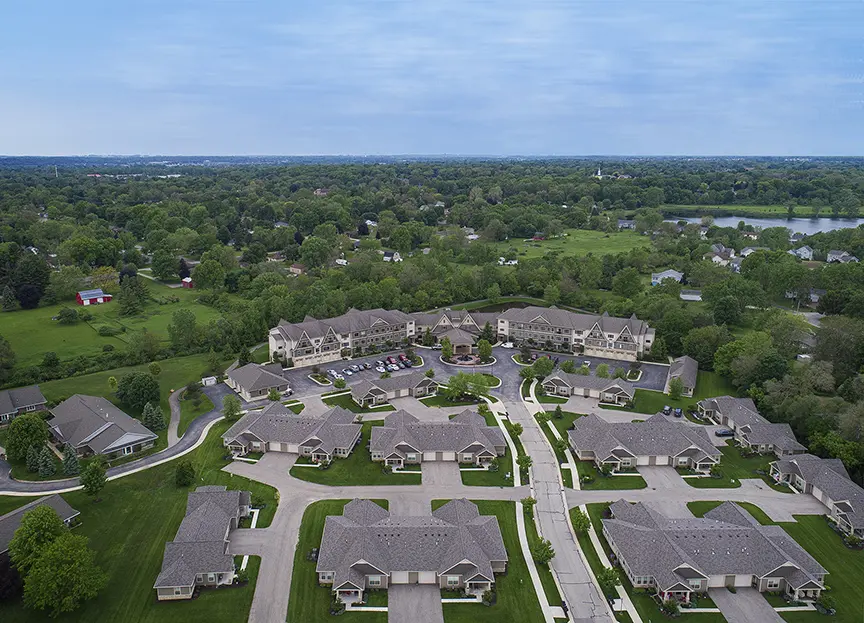 Aerial view of American House Jenison Elder Home