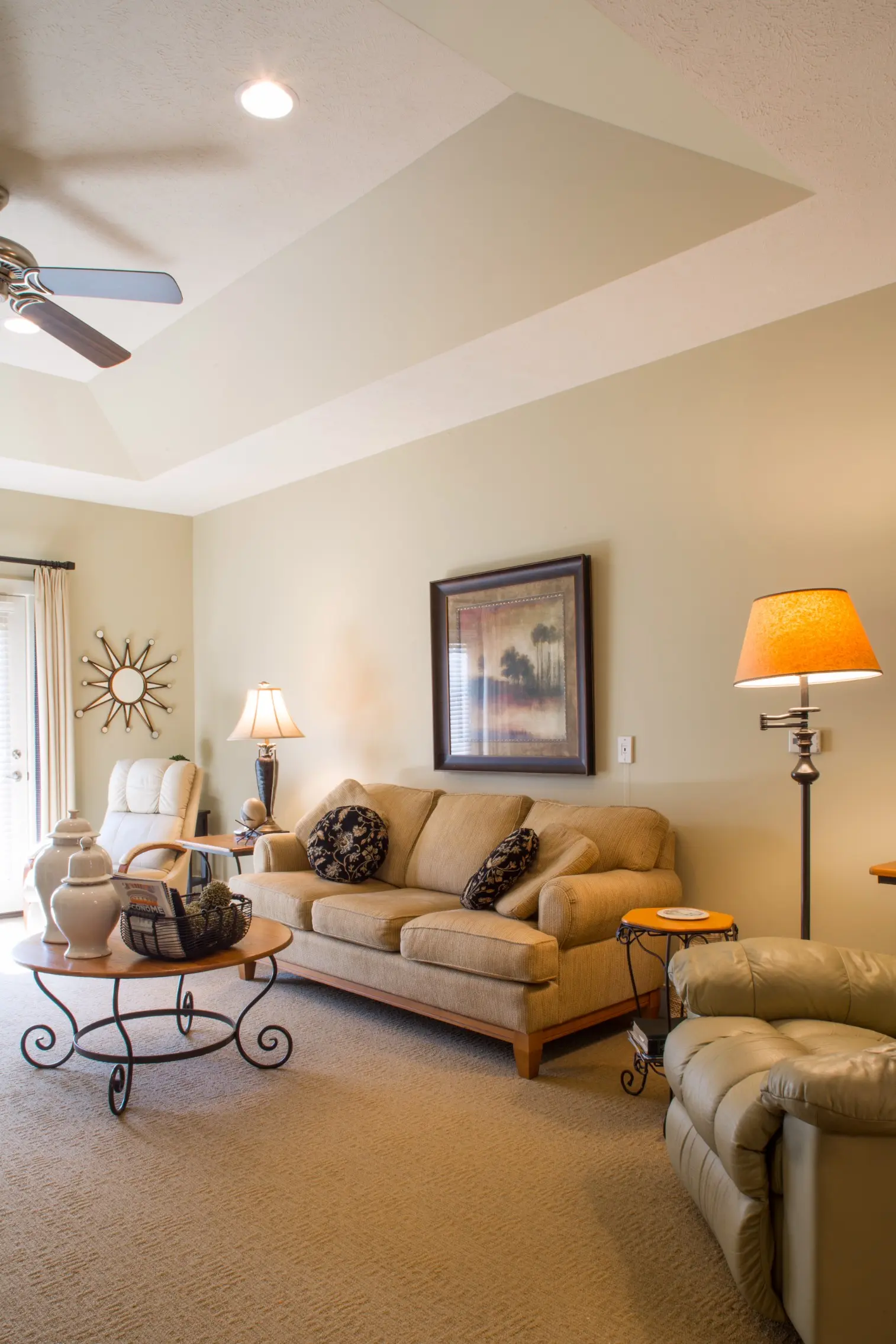 Living room apartment at American House Jenison