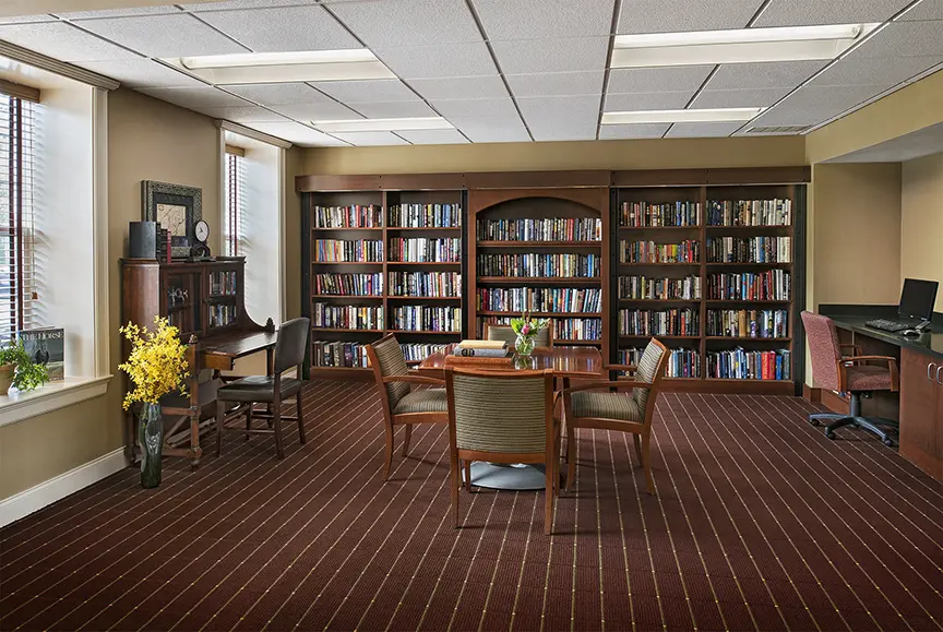Library at American House Keene Retirement Community