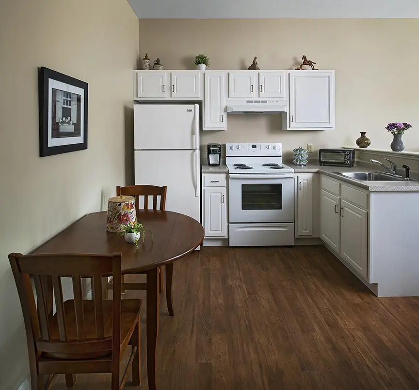 Apartment Kitchen at American House Keene Retirement Community