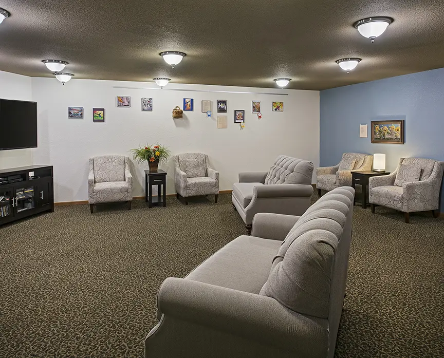 Theater at American House Milford, a senior living community in Milford, Michigan