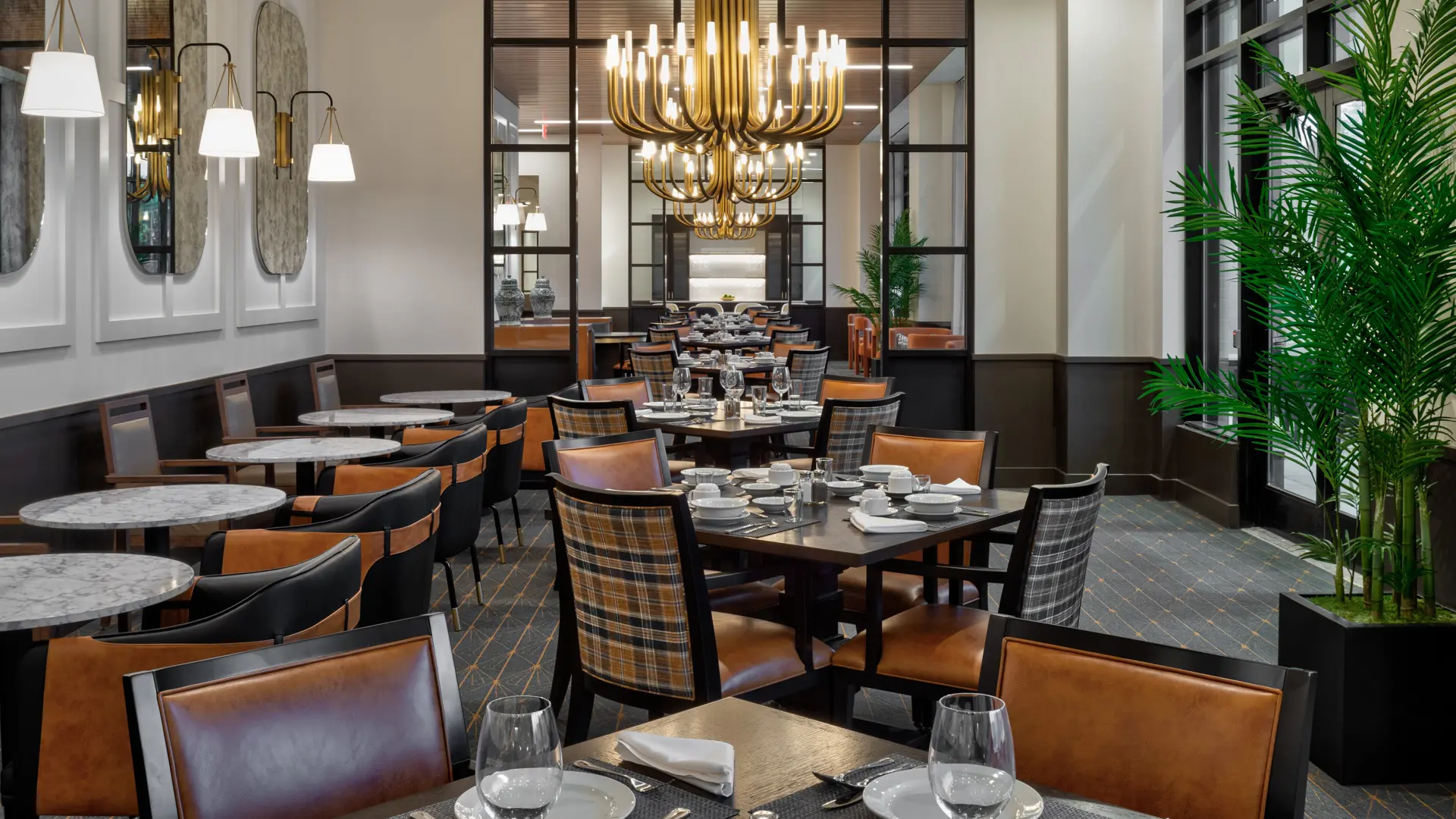 Luxury bistro at American House Oak Park, a luxury senior living community in Oak Park, Illinois