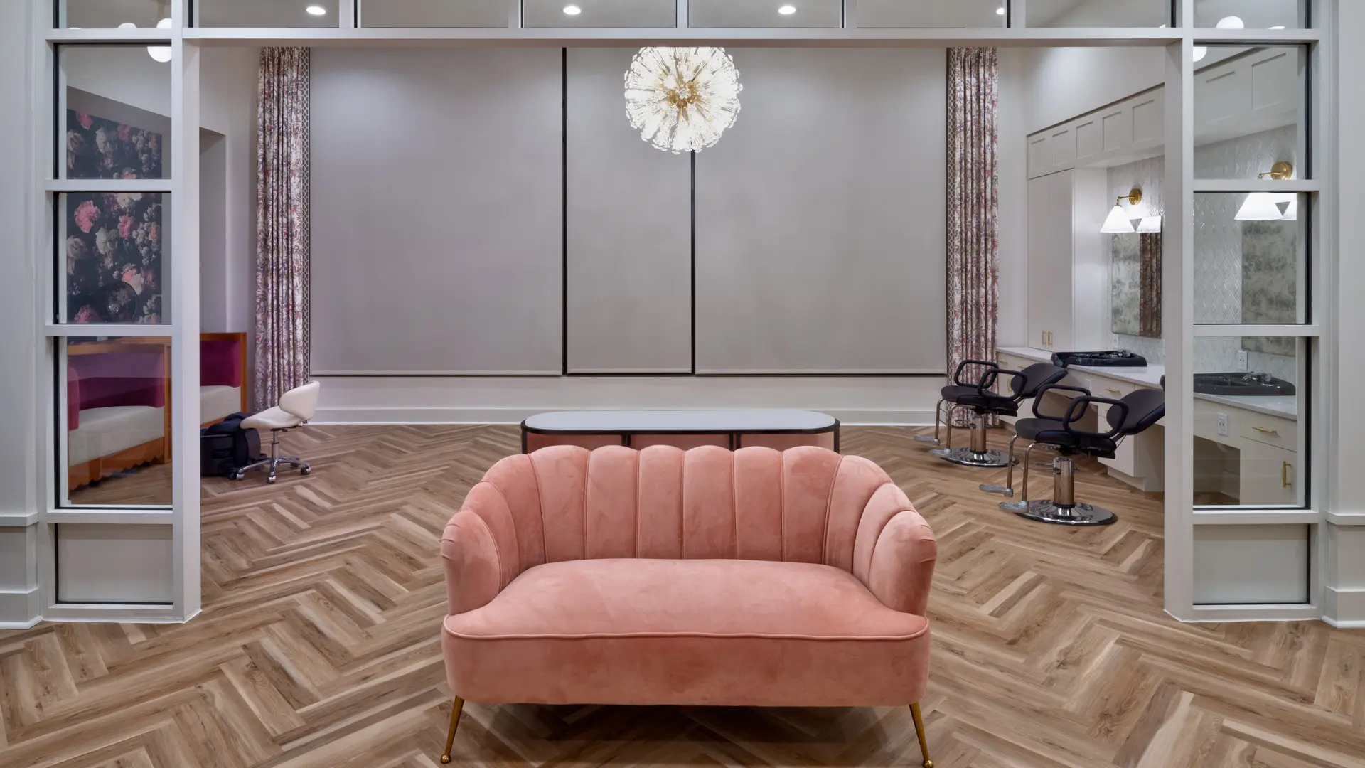 Salon at American House Oak Park, a luxury retirement home in Oak Park, Illinois