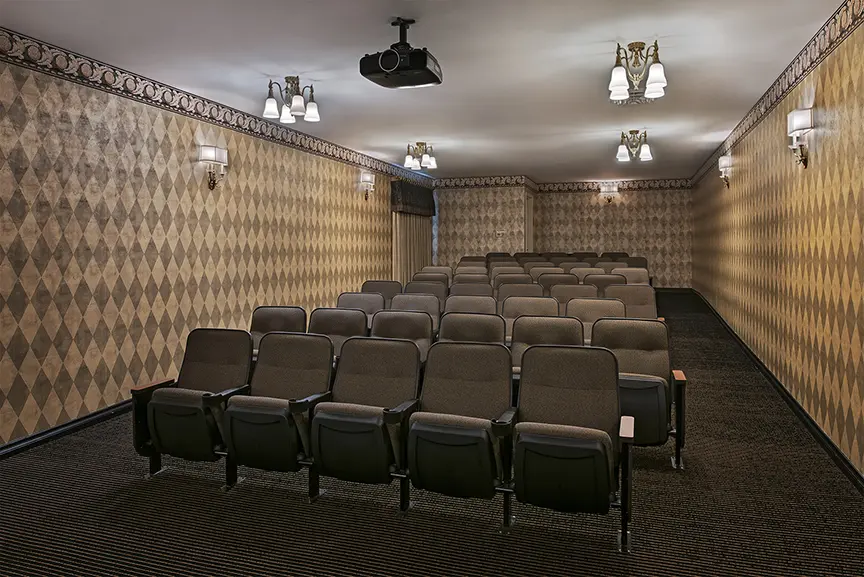 Theater at American House Park Place, a retirement home in Macomb County, Michigan