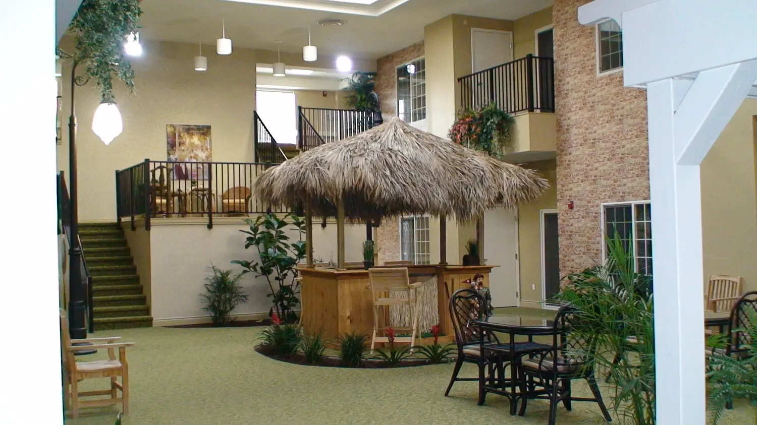 Tiki bar at American House Park Place, an assisted living facility in Macomb County, Michigan