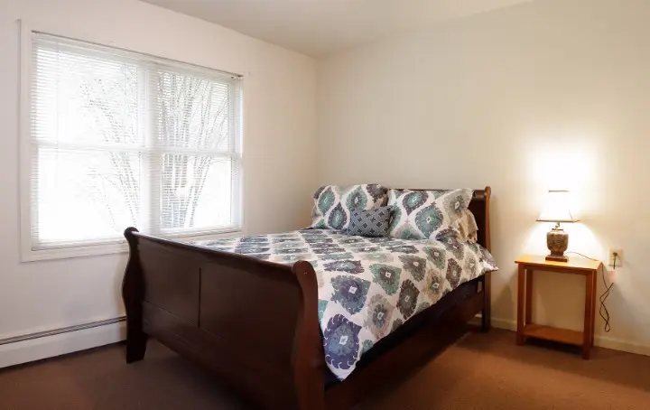 Assisted living bedroom at American House Petoskey, a retirement community in Petoskey, Michigan