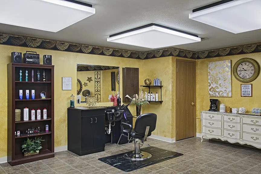 Salon at American House Riverview, a senior living community in Riverview, Michigan