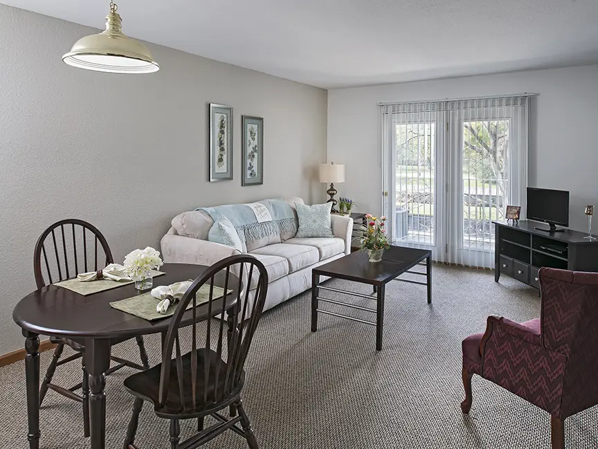 Common area in apartment at American House elder home, in Taylor, MI.