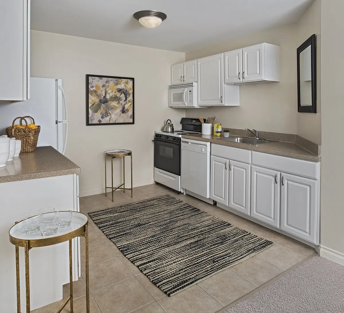 Kitchen at American House independent living facility in North Sterling Heights, MI.