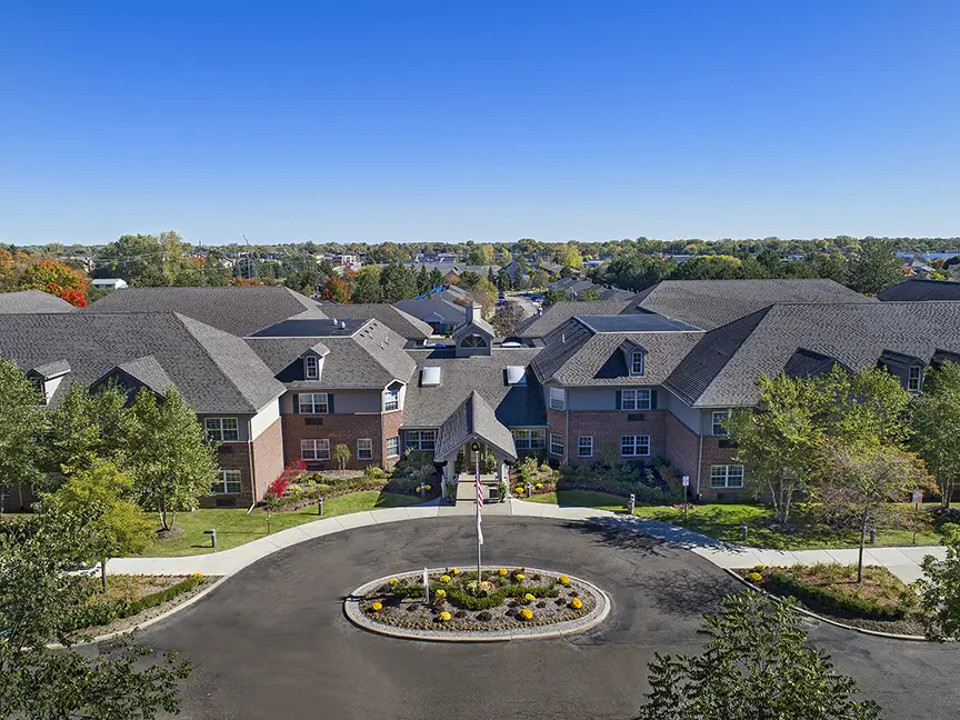 Aerial photo American House assisted living facility in West Bloomfield, MI