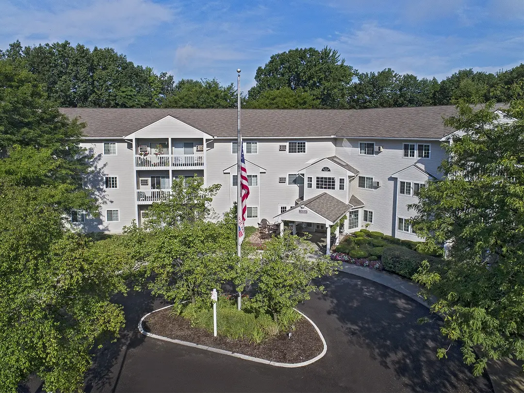 Aerial view of American House independent living community in central Westland MI