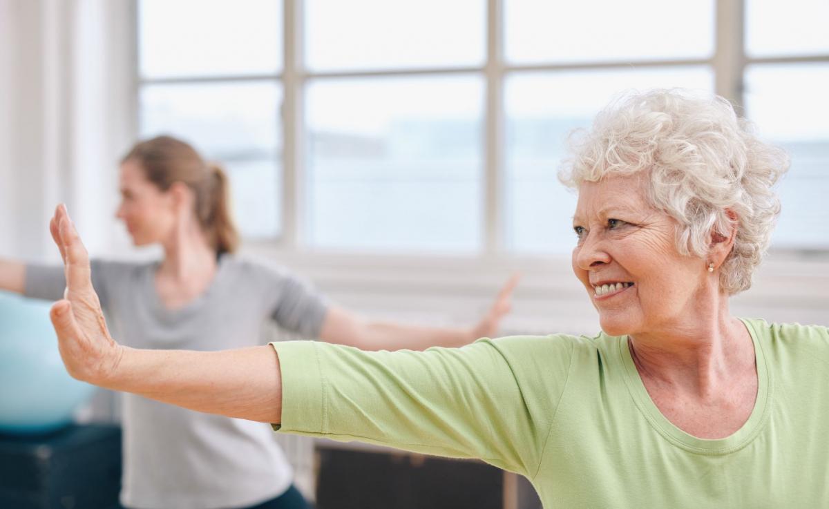 Older woman exercising 